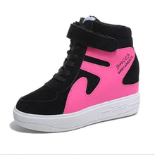 Women Sneakers High Top Platform Casual Wedges Autumn Winter Shoes Lace-up