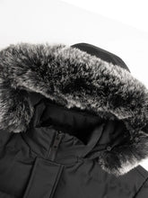 Winter Windproof Men's Faux Jacket Casual Polyester Coat with Detachable Hood Zip-Up Front Long Sleeves & Pockets Winter Clothes