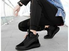 Men Boots Elevator Shoes Hidden Heels Canvas Heightening Shoes