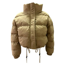 Women's Fall Winter Solid Cotton-Padded Coat Puffer Jacket Coats For Women Bubble Outerwear Cropped Loose Lightweight Clothing