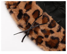 Hat Woman Winter Show Face Little Leopard Print Fisherman Hat Woman Versatile Warm Pot Hat Ins Plush Bucket Hat
