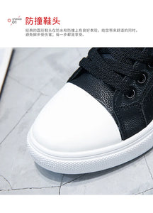 Fashion Men's Leather High-Top Sneakers:Autumn Casual& Non-Slip