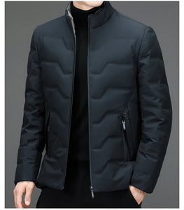 New Men's Lightweight Duck Down Jackets 2025 Autumn Winter Business Casual Warm Puffer Coat Windproof Solid Padded Tops Clothing