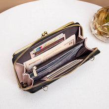 Fashion Women Luxury Leather Single Shoulder Large Capacity Crossbody Mobile Phone Purse