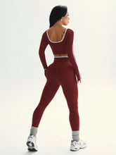 Women's Fall/Winter New Arrival Round Neck Long Sleeve Yoga Top Outdoor Sports Fitness Yoga Pants