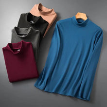 Large Size Men Autumn Winter Medium Collar Double-Sided Velvet Bottoming Shirt Trend Within the Warm Autumn Coat Long-Sleeve