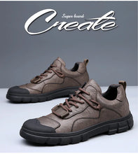 Genuine Leather Sneakers Men's Shoes Outdoor Casual Hiking Shoes Soft Soled Anti-skid Mountaineering Shoes Men Zapatillas Hombre