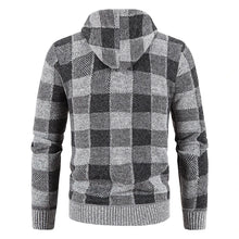 Men's New Plaid Jacket Hooded Sweater Autumn Winter Fleece Outwear Thick Warm Casual Clothing Cold Windbreaker Coat