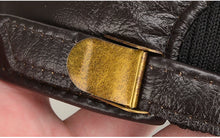 Hot Sale Casual Real Leather Earflap Cap Men Real Cowhide Leather Caps Male Fall Winter Genuine Real Cow Leather Baseball Hats