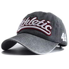 Athletic Letter Embroidery Baseball Cap Retro Washed Cotton Peaked Hat Hip Hop Trucker Dad Caps Fashion Sun Hats for Women Men