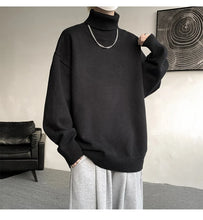 Knitted Warm Sweater Men Turtleneck Sweater Men's Loose Casual Pullovers Autumn Winter New Solid Color Pullovers M-XXXXXXXXL
