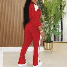 Doyerl Striped Casual Tracksuits Woman 2 Piece Sets Active Wear Joggers Workout Zipper Jacket Top and Sweatpant Ensemble Sport