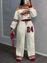 California 23 Two Piece Set Women's Streetwear Crop Top & Wide Leg Pants Fall Winter