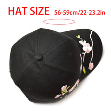 Flower Embroidery Baseball Caps Women  Long Brim Sun Visor Hats