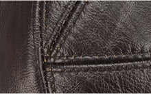 Hot Sale Casual Real Leather Earflap Cap Men Real Cowhide Leather Caps Male Fall Winter Genuine Real Cow Leather Baseball Hats