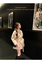 2025 Fall and Winter New Women Tops Coat Wool Blends Turn Down Collar Long Sleeve Double Breasted A Line Female Coats Clothing