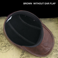 Winter Berets male warm Ear protection cap Men's outdoor leather hat
