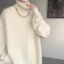 Knitted Warm Sweater Men Turtleneck Sweater Men's Loose Casual Pullovers Autumn Winter New Solid Color Pullovers M-XXXXXXXXL