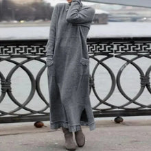 Plus Size Women's Fashion Fall and Winter Senior Sense Design Dress Knitted Lace Long Dress Padded Sweater Casual Loose Dresses