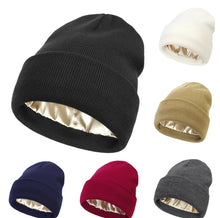 Winter Hat For Women Silk Satin Lined Beanies Chunky Caps Men Warm Fashion Women Bonnet Skullies Caps Male Female Balaclava Hats