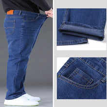 Big Size Men's Jeans High Stretch Denim Fabric Large Size Pants for 45-150kg Jeans Hombre Wide Leg Jeans Pantalon Homme