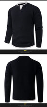 Two-piece Knitted Sweater for Men's Pullover Loose Inner Round Neck Warm Bottom Sweater