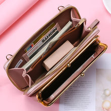 Fashion Women Luxury Leather Single Shoulder Large Capacity Crossbody Mobile Phone Purse