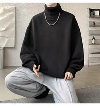 Knitted Warm Sweater Men Turtleneck Sweater Men's Loose Casual Pullovers Autumn Winter New Solid Color Pullovers M-XXXXXXXXL