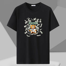 Mens T Shirts Printed Tee Plus Size 110-180kg 5XL 6XL 7XL Black T-shirt Round Neck Short Sleeve Oversized Tops Big Men Clothing