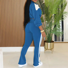 Doyerl Striped Casual Tracksuits Woman 2 Piece Sets Active Wear Joggers Workout Zipper Jacket Top and Sweatpant Ensemble Sport