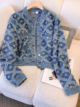 Denim Jacket Women Autumn New InTassel Short Jacket Top Fashion Loose Outerwear Single Breasted Long Sleeved Casual Jeans Coat