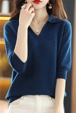 2024 Women's Warm Knitted Sweaters  V-Neck Loose Pullovers Top