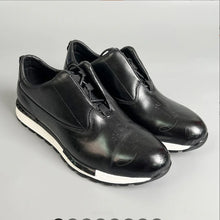 Men's Genuine Leather Comfortable Heightening Casual Shoes Non-Slip Sole Brock Lace Up Sneakers Banquet Walking Men Shoes b17