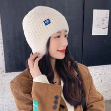 Winter versatile knitted hat for women with ear protection and elastic hood for warmth, cold resistance, and windproof riding