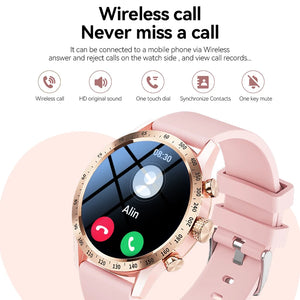 LIGE AMOLED Screen Smart Watch For Women Wireless Call Health Monitor