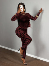 Sexy Sheer Mesh Zebra Print Bodycon Long Sleeve 2 Piece Set for Street Style Festivals Parties