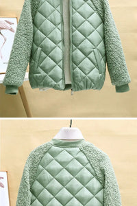 Thin Light Down Cotton Jacket Female Short Coat Autumn Winter Hooded Loose Lamb Wool Cotton Jacket