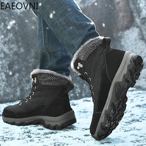 Men's Boots Snow Boot Fashion High Tops Shoes Proof Non-slip