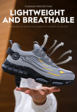 Big Size Men and Women Rotary Buckle Work Safety Shoes Men Air Soft Sole Lightweight Sneakers Protective Fashion Work Shoes