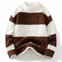 Men Outdoor Fashion Trend Multifunctional High-quality Knitted Sweater Winter Fashion Cool Casual Round Neck Distressed Sweaters