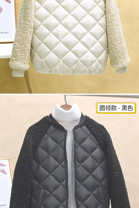 Thin Light Down Cotton Jacket Female Short Coat Autumn Winter Hooded Loose Lamb Wool Cotton Jacket