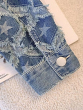 Denim Jacket Women Autumn New InTassel Short Jacket Top Fashion Loose Outerwear Single Breasted Long Sleeved Casual Jeans Coat