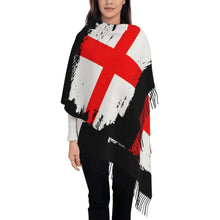 Custom UK Flag Tassel Scarf Women Winter Warm Shawl Wrap