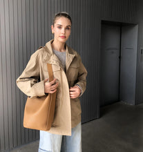 2024 Women Fall / Autumn Cotton Trench Jacket and Coat Casual Outerwear