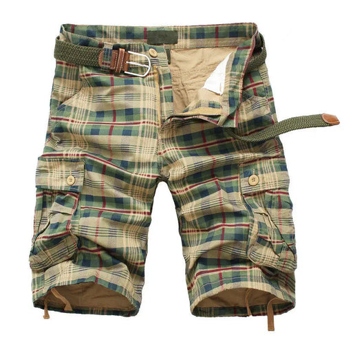 2024 Summer Men Shorts Fashion Plaid Beach Shorts