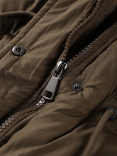 Winter Women Long Down Jacket Fur Hooded Zipper Brown Black Drawstring Padded Cotton Coats Fashion Lady All-matching Outerwear