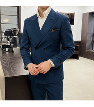 High-quality, fashionable, stylish, versatile and trendy wedding dress sets, dinner sets, men's slimming double-breasted suit se