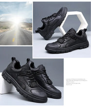 Genuine Leather Sneakers Men's Shoes Outdoor Casual Hiking Shoes Soft Soled Anti-skid Mountaineering Shoes Men Zapatillas Hombre