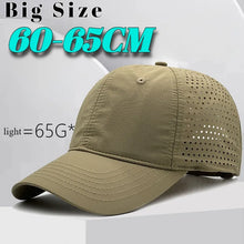 Men's Big Size 65cm Baseball Cap Quick Dry Breathable Mesh Trucker Hat Summer Outdoor Sport Sun Hat