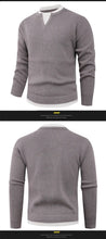 Two-piece Knitted Sweater for Men's Pullover Loose Inner Round Neck Warm Bottom Sweater